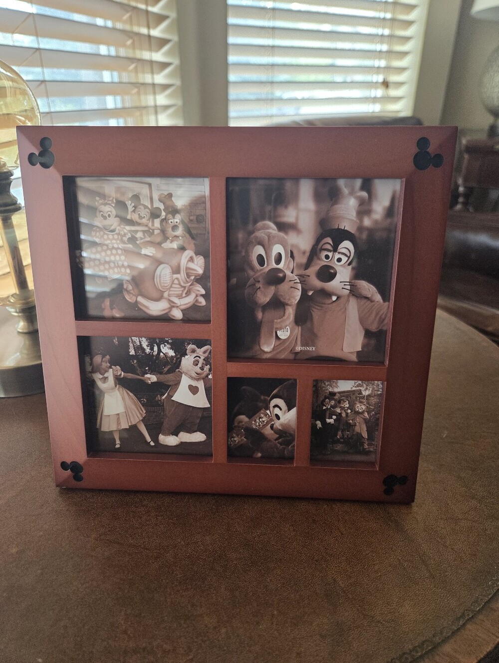 Disney Multi Picture Cherry Tone Wood Frame